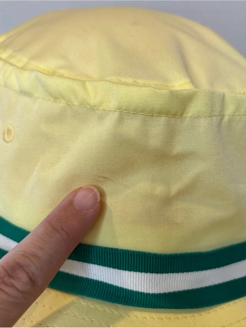 American Needle Masters Golf Bucket Hat Embroidered Logo Yellow White/Green 2X